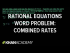 Applying rational equations 1 | Polynomial and rational functions I