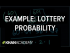 Example: Lottery probability | Probability and combinatorics | Precalculus
