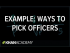 Example: Different ways to pick officers | Precalculus