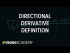 Directional derivative, formal definition