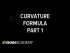 Curvature formula, part 1