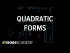 Expressing a quadratic form with a matrix