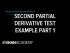 Second partial derivative test example, part 1