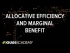 Allocative efficiency and marginal benefit