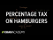 Percentage tax on hamburgers