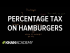 Percentage tax on hamburgers