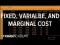 Fixed, Variable, and Marginal Cost.