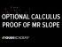 Optional calculus proof to show that MR has twice slope of demand