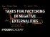 Taxes for factoring in negative externalities