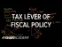 Tax lever of fiscal policy | Aggregate demand and aggregate supply