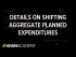 Details on shifting aggregate planned expenditures