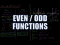 Even and Odd Functions