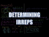 Determining Irreps