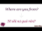Ask people their nationalities and backgrounds!