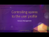 Session Management ## 10 Controlling access to the user profile