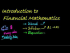 Introduction to Financial Mathematics