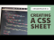 Creating a CSS sheet in Dreamweaver CC