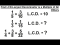 How to Find the L.C.D. 2