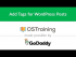Add Tags for WordPress Posts