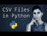 CSV Files in Python