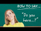 How to Say 