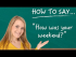 How to Say 
