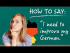 How to Say 