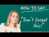 How to Say 