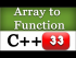 Passing an Array to a Function in C++