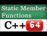 C++ Static Methods in Classes