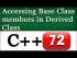 Changing Access Level of Base Class Members in Derived Class