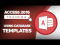 How to Use Database Templates with Access 2016