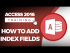 How to Add Fields and Index Fields in Microsoft Access 2016