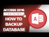 How to Backup a Microsoft Access 2016 Database