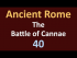 Second Punic War - The Battle of Cannae